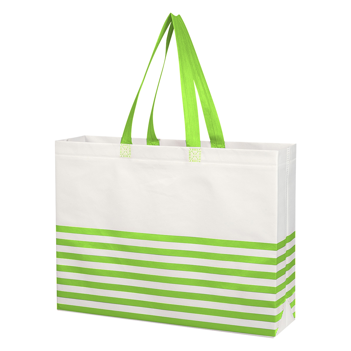 3395 - Bolsa de Mano Non-Woven con Rayas Horizontales