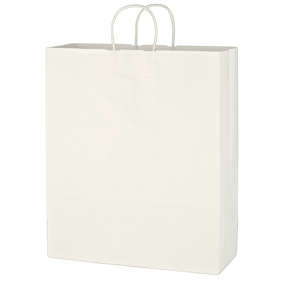 3914 - Bolsa de Papel Kraft Color Blanco para Compras 16" x 19"
