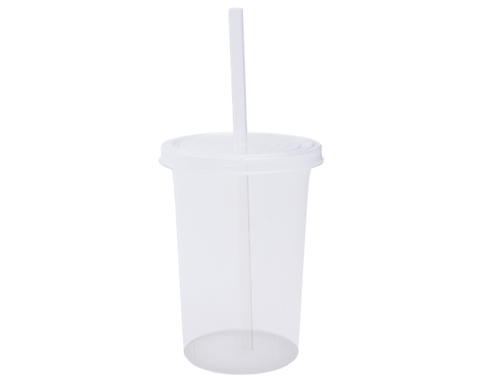 Vaso Mágico C/Tapa y Popote 350ML