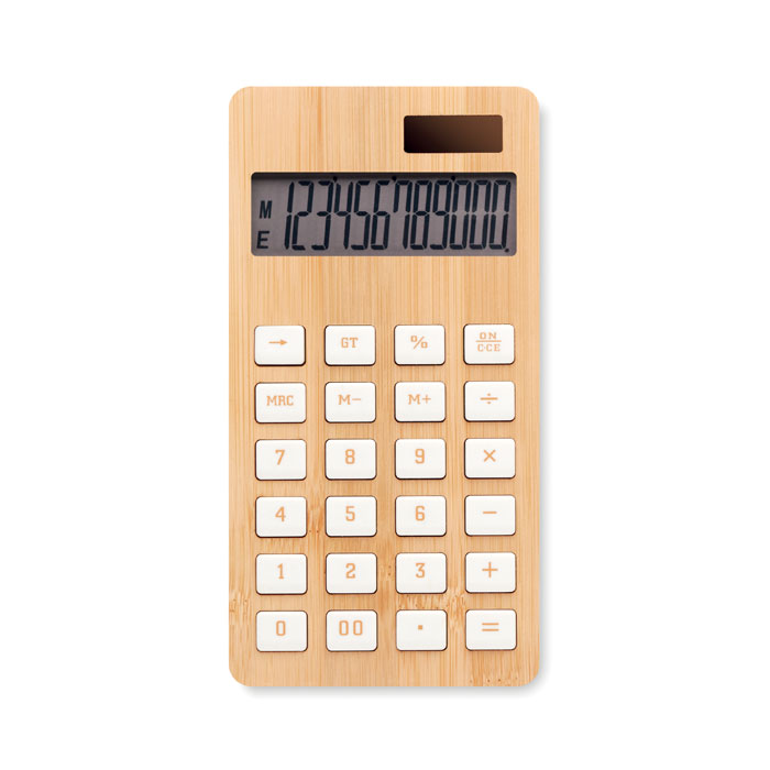 MO6216 - Calculadora de 12 Dígitos de ABS con Estuche de Bambú