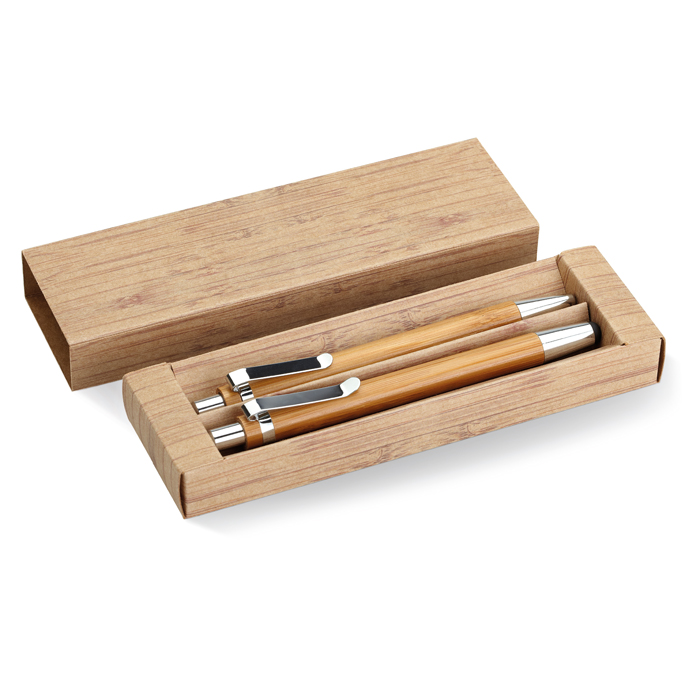 MO8111 - Set de Bolígrafo con Lapicero de Bambú