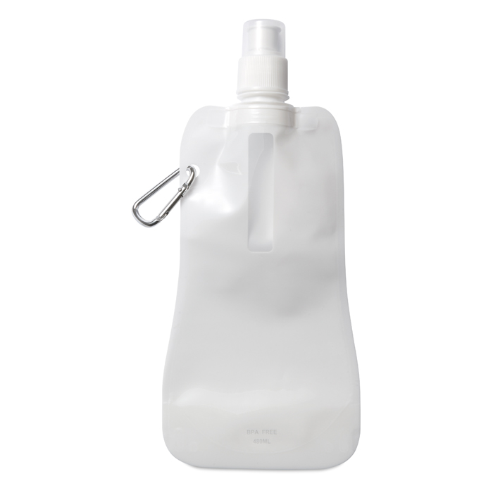 MO8294 - Botella Plegable de PET con Mosquetón de Aluminio 480 ml